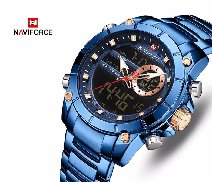 Navi Force Mens Watch Analogue + Digital NF-9163 - Blue - Zoom Image