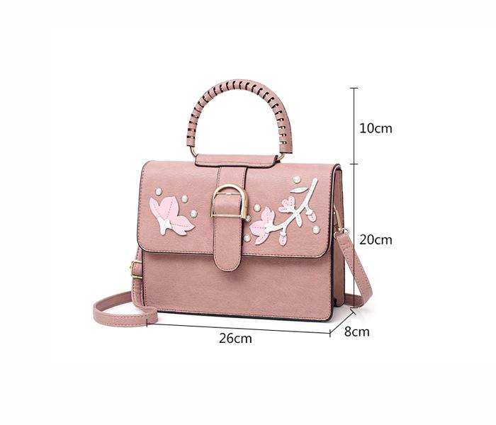 Floral 3 Pieces Sets Women’s Purse Leather Clutch Handbags For Ladies - Pink - Zoom Image 2