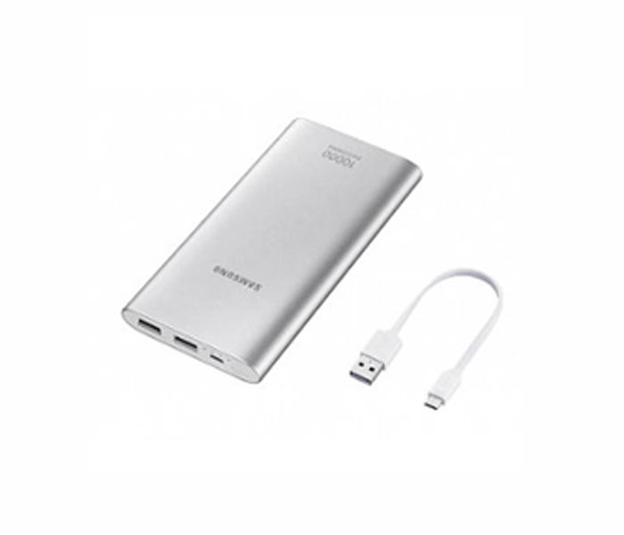 Samsung 10,000 mAh Fast Charge 15W Dual USB Port Power Bank - Silver - Zoom Image 3