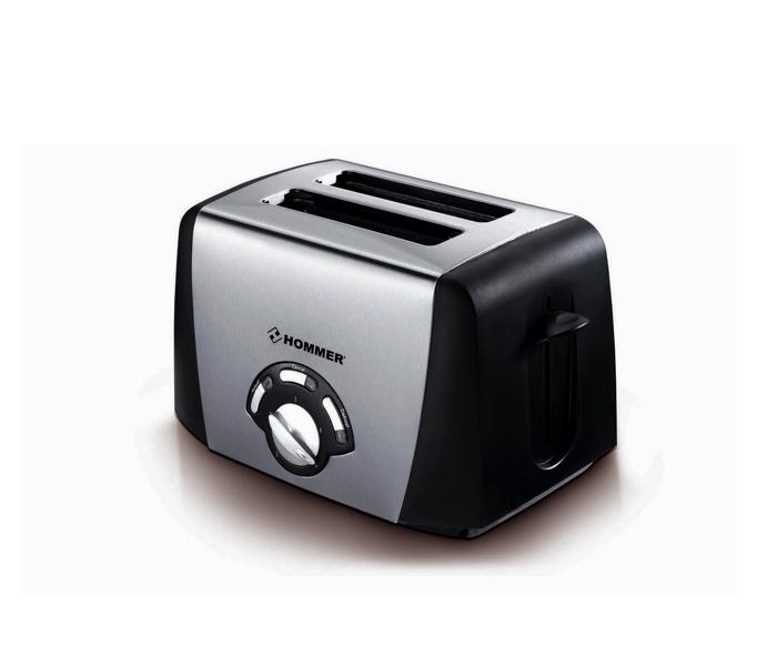 Hommer Stainless Steel Toaster 2 Slice HSA206-03 850W - Silver - Zoom Image