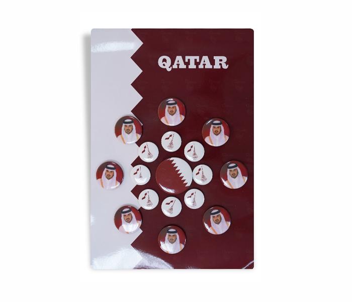 Qatar National Day Pin Badge Set - 17 Pieces - Zoom Image