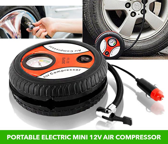 Air Compressor For Cars DC 12V JA104 - Black - Zoom Image 4