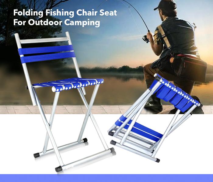 Taqdeer Bs-026 Folding Fishing Chair Seat For Outdoor Camping - Blue - Zoom Image 5