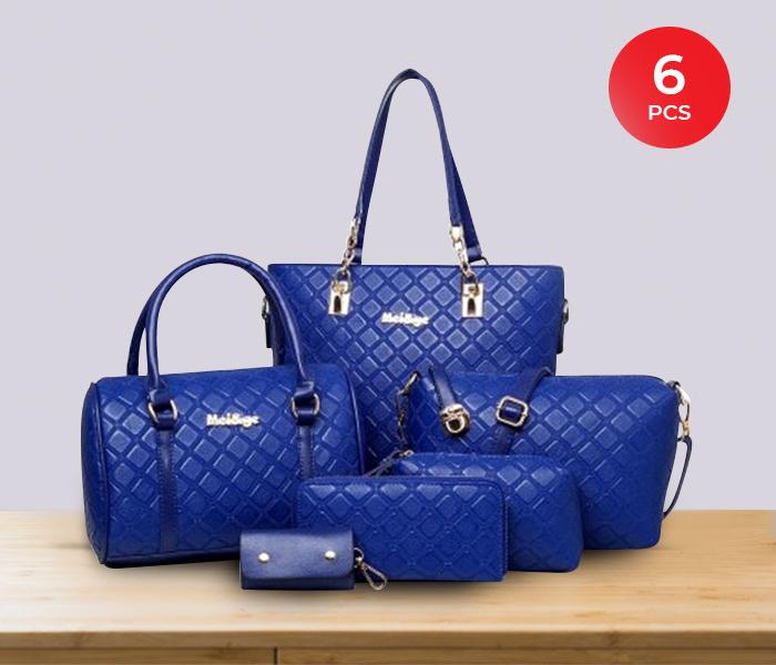 Ladies Luxury Bag Set of 6 pcs JA065 - Blue - Zoom Image 1