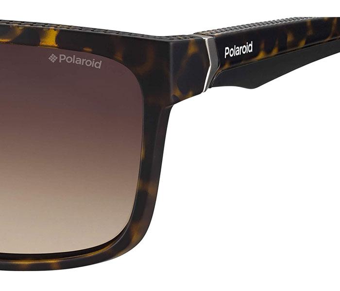 Polaroid Rectangle Sunglasses PLD 7014/S 086 59LA For Men Dark Havana With Brown Shaded Polarized Lens - Zoom Image 4