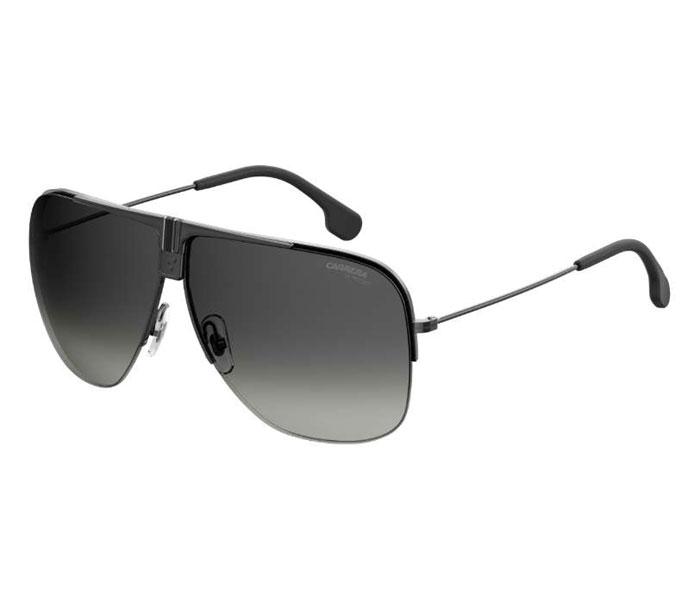 Carrera Gradient Rectangle Sunglasses CARRERA 1013/S V81 64PR For Men Dark Black With Grey Brown Lens - Zoom Image 1