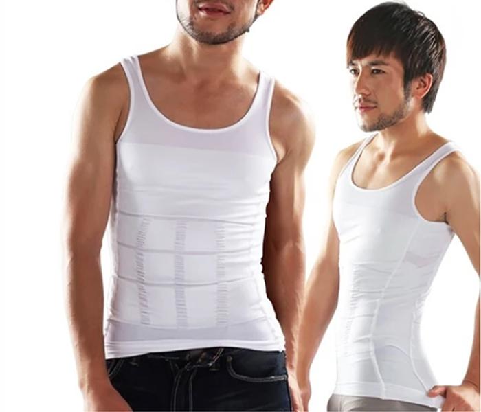 Slim N Lift Slimming Shirt For Men, Size XL - White - Zoom Image