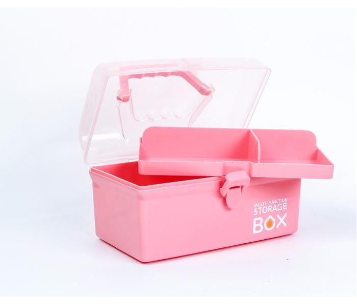 Multi-Function Plastic Storage Box Pink - Zoom Image 2