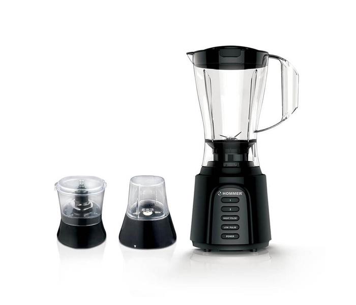 Hommer Blender With Mill 3 in 1, 1.5 Liter, HSA205-01, 400 Watts - Black - Zoom Image