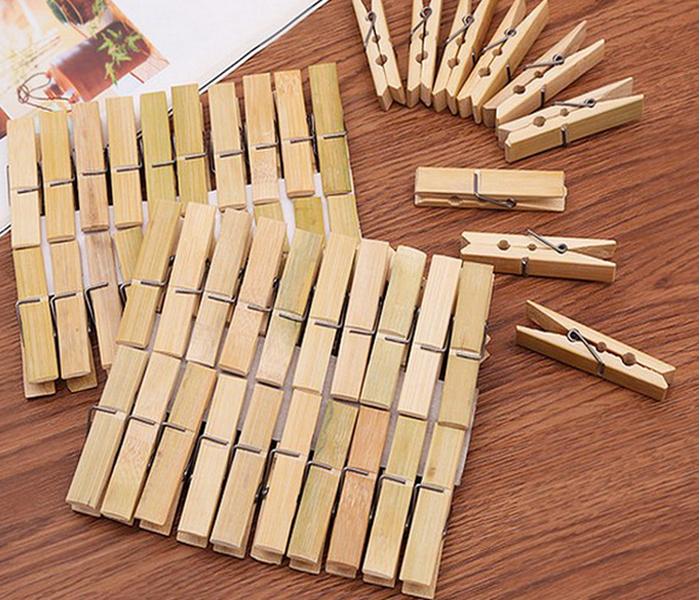 48 Pieces Set Wooden Cloth Clip - Brown - Zoom Image 4