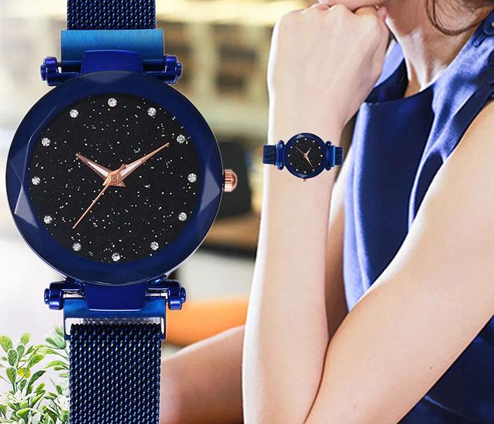 Zenalex MH2464 Luxury Magnetic Starry Sky Female, Quartz Wristwatch Fashion For Ladies - Blue - Zoom Image 4