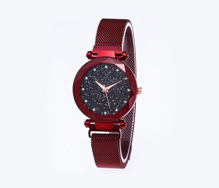 Zenalex MH2463 Luxury Magnetic Starry Sky Female, Quartz Wristwatch Fashion For Ladies - Red - Zoom Image 2