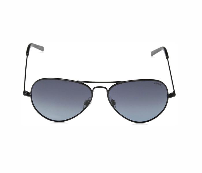 Polaroid Aviator Sunglasses PLD 1017/S 003 58WJ For Unisex Matte Black With Grey Shaded Polarized Lens - Zoom Image 1