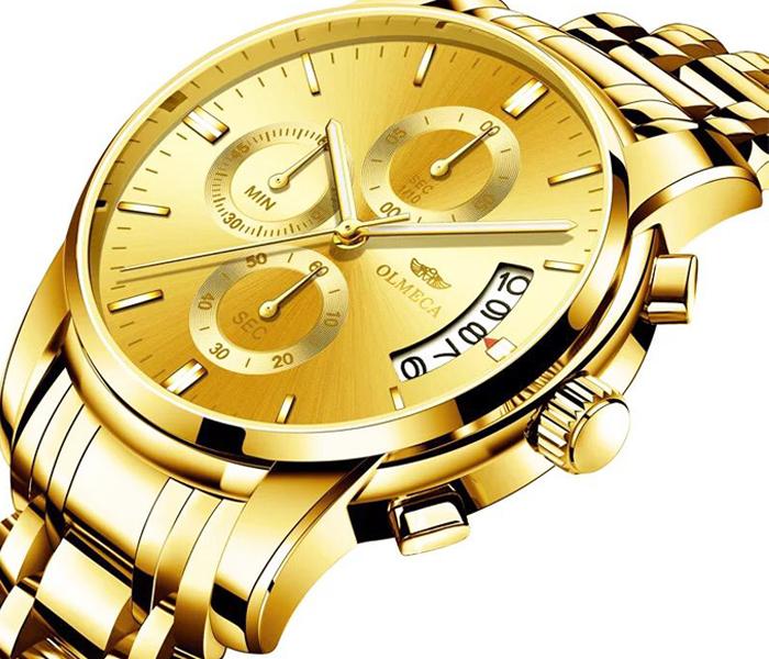 OLMECA Mens Wrist Watch 0827-QHMDgd - Gold - Zoom Image 2