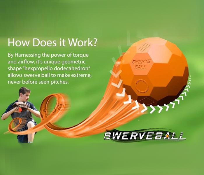 Swerve Ball, Throw Like A Pro - Orange - Zoom Image 2