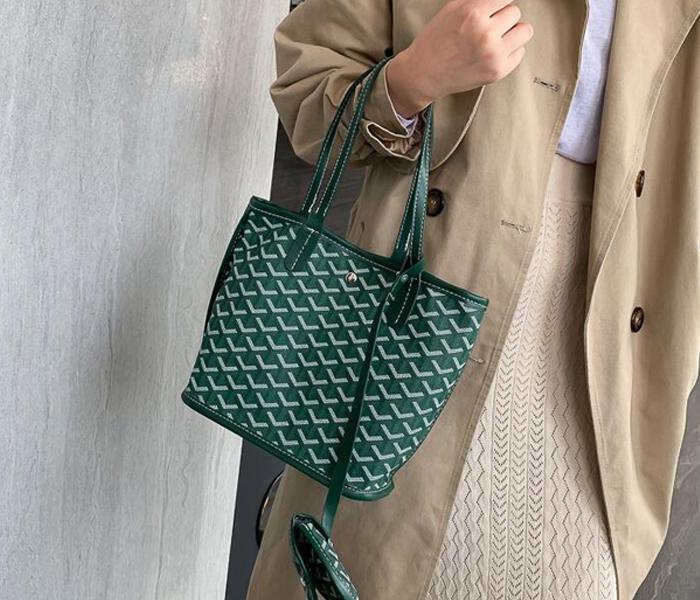 New 2 Pieces Ladies shopping Handbag For Women - Green - Zoom Image 3