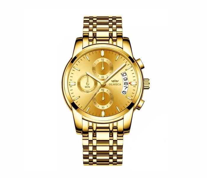 OLMECA Mens Wrist Watch 0827-QHMDgd - Gold - Zoom Image 1