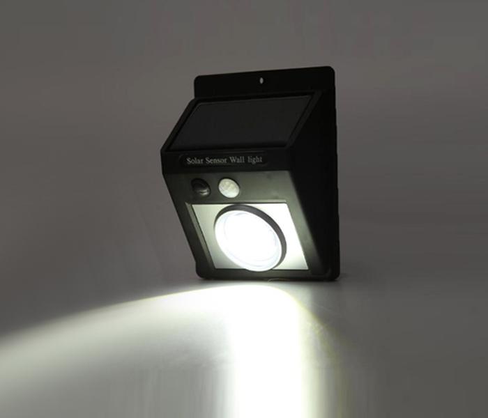 COB Solar Powered Energy Wall Mounted Light - Black - Zoom Image 2