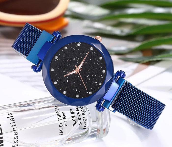 Zenalex MH2464 Luxury Magnetic Starry Sky Female, Quartz Wristwatch Fashion For Ladies - Blue - Zoom Image 3