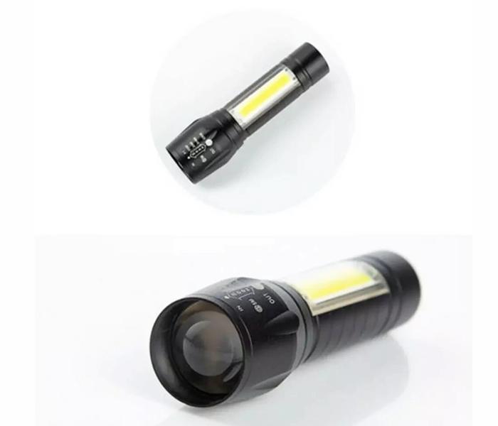 COB LED Flash Light  USB Charging Powerful Flashlight 3800LM XPE Zoomable Tactical Torch Lamp+Battery+Box - Zoom Image 1