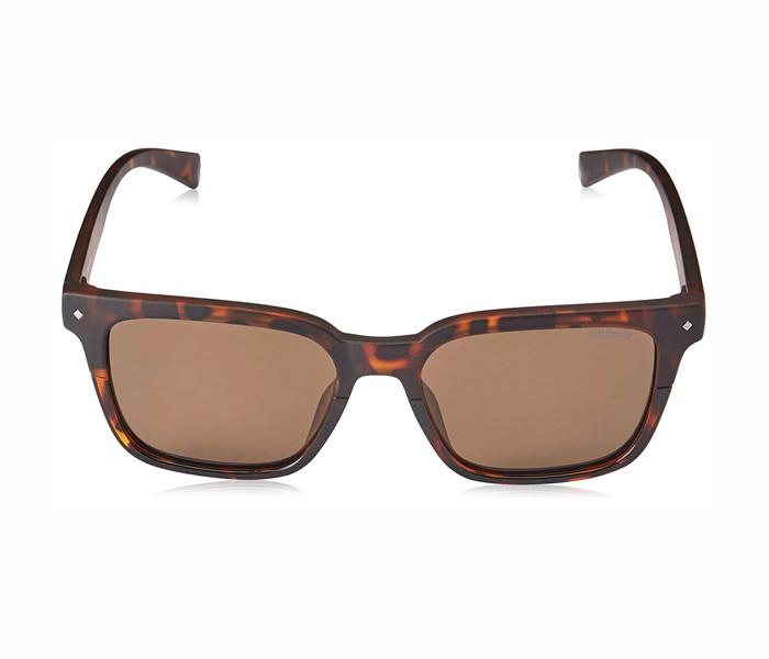 Polaroid Rectangle Sunglasses PLD 6044/S 086 52SP For Unisex Dark Havana With Bronze Polar Lens - Zoom Image 1