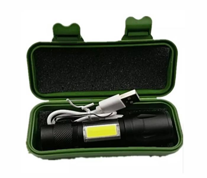 COB LED Flash Light  USB Charging Powerful Flashlight 3800LM XPE Zoomable Tactical Torch Lamp+Battery+Box - Zoom Image 3