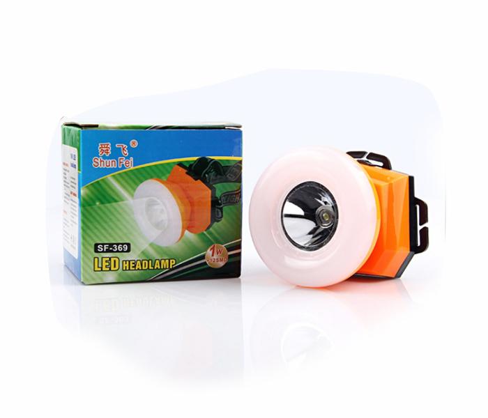 SF-369 Headset Torch Headlamp LED Battery Mini Headlights - Orange - Zoom Image 2