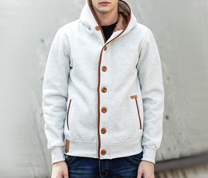 Mens Wooden Coat Hazel Grey - M - Zoom Image 3