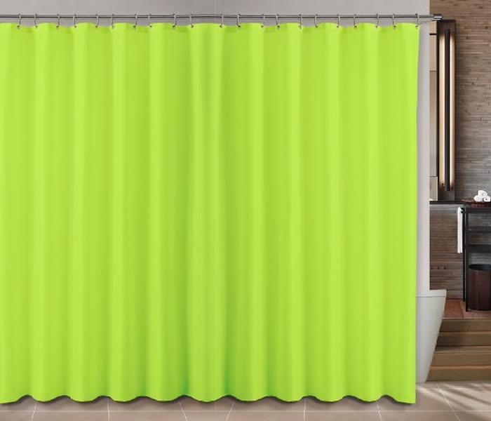 FABRIC SHOWER CURTAIN - GREEN - Zoom Image