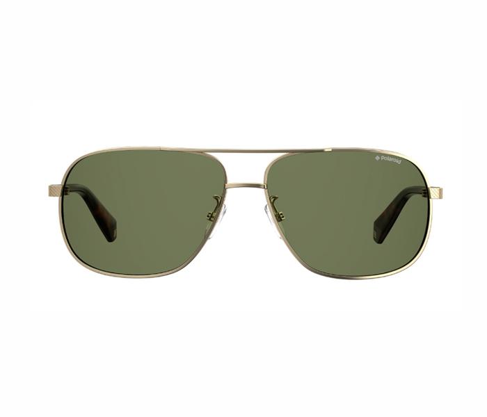 Polaroid Aviator Sunglasses PLD 2074/S/X J5G 60UC For Men Gold With Green Polar Lens - Zoom Image 1