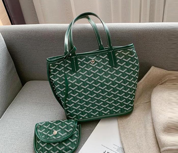 New 2 Pieces Ladies shopping Handbag For Women - Green - Zoom Image 2