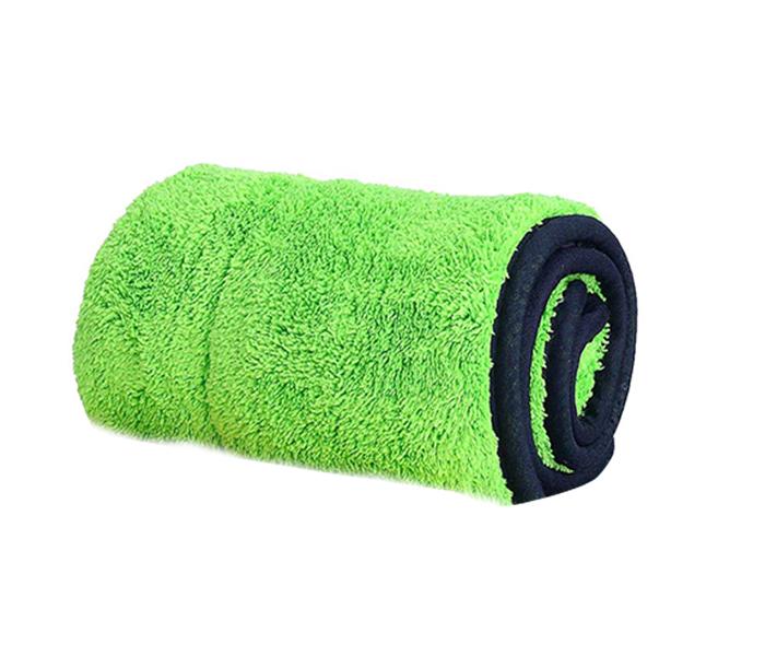 2 IN 1 MICROFIBER WASH AND DRY TOWEL - GREEN - Zoom Image