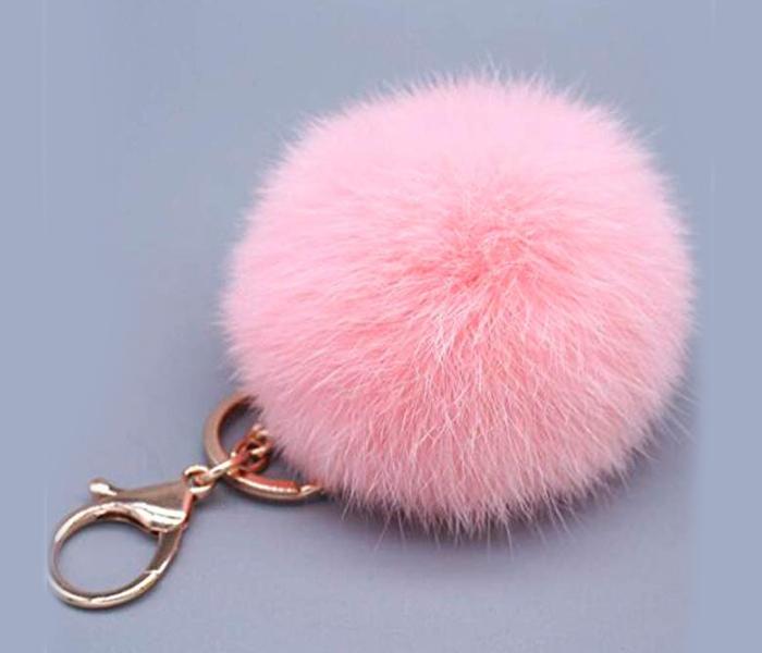 FLUFFY KEY CHAIN - ROSE - Zoom Image