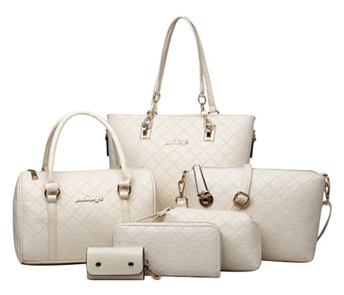 Ladies Luxury Bag Set of 6 pcs JA067 - White - Zoom Image 2