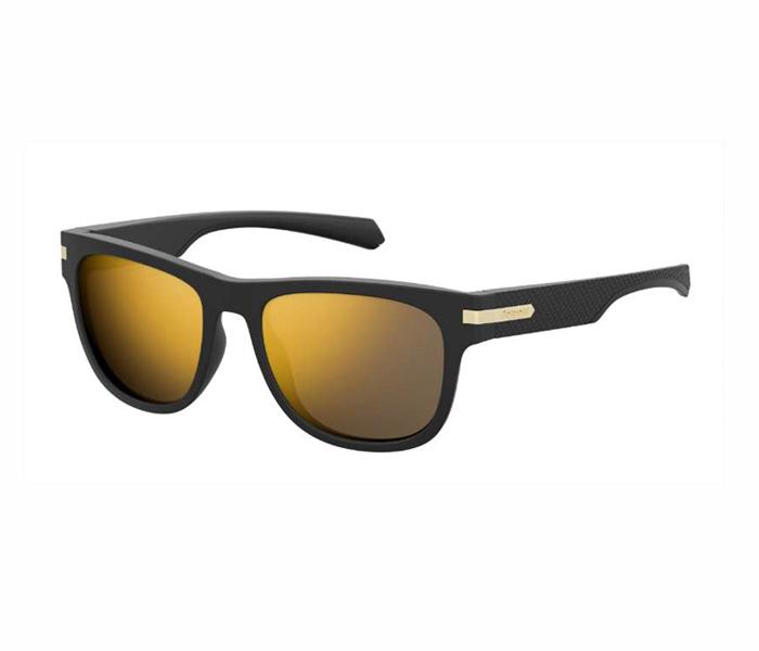 Polaroid Square Sunglasses PLD 2065/S I46 54LM For Men Black Gold With Grey Gold Polarized Lens - Zoom Image 2