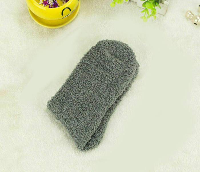 WINTER INDOOR FLUFFY SOCKS - GREY - Zoom Image