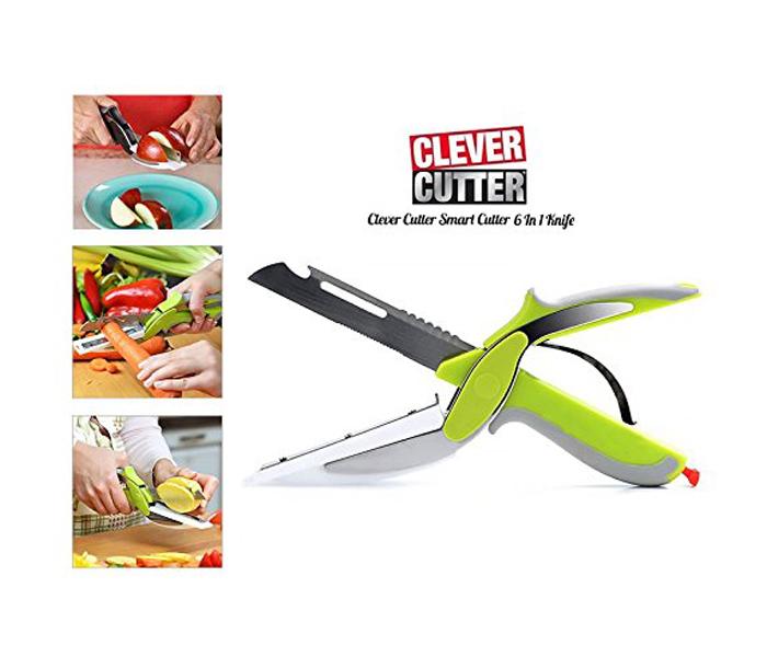 6 in 1 Clever Cutter for Cutting Vegetables Fruits - Green - Zoom Image 1