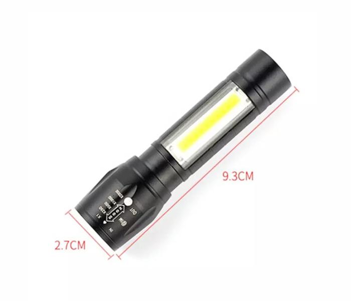 COB LED Flash Light  USB Charging Powerful Flashlight 3800LM XPE Zoomable Tactical Torch Lamp+Battery+Box - Zoom Image 2