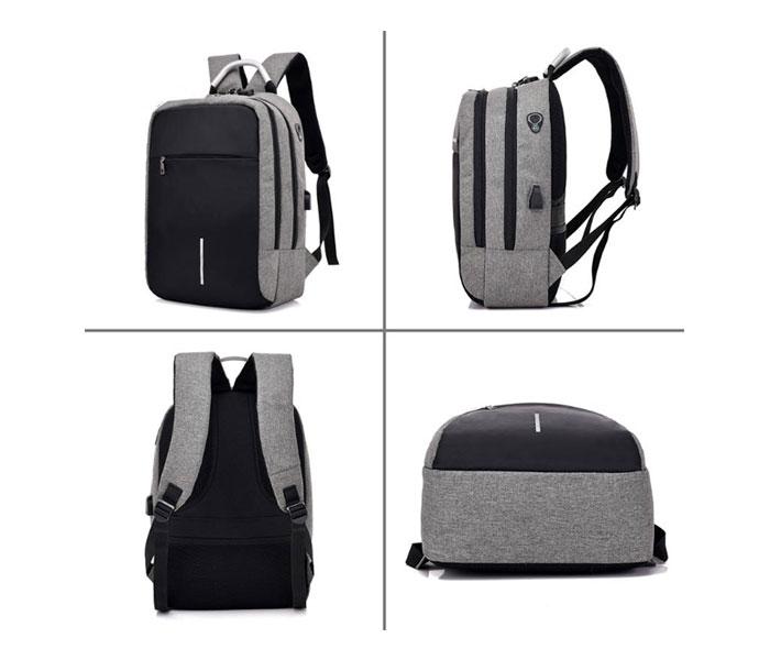 Unisex Anti-theft Backpacks USB Charging Travel Large Capacity Laptop Backpack - Light Grey - Zoom Image 4