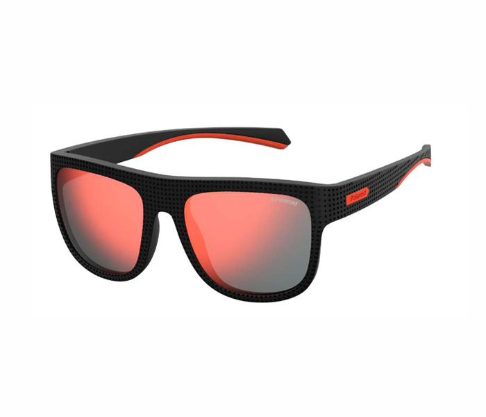 Polaroid Square Sunglasses PLD 7023/S OIT 56OZ For Men Black Red Gold With Red Mirrored Polarized Lens - Zoom Image 2