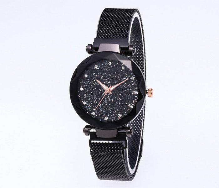 Zenalex MH2465 Luxury Magnetic Starry Sky Female, Quartz Wristwatch Fashion For Ladies - Black - Zoom Image 2