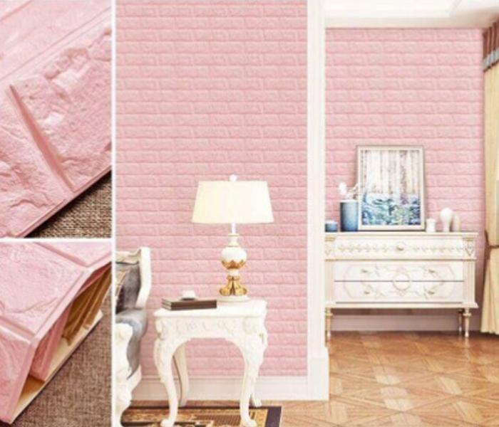 3D Pe Foam Wall Sticker 1 Piece  - Pink - Zoom Image