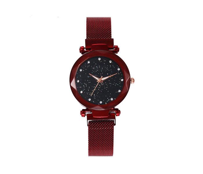 Zenalex MH2463 Luxury Magnetic Starry Sky Female, Quartz Wristwatch Fashion For Ladies - Red - Zoom Image 1