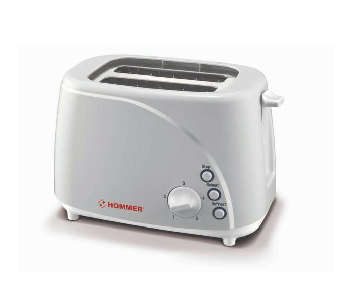 Hommer Toaster 2 Slice HSA206-02 850W -  White - Zoom Image