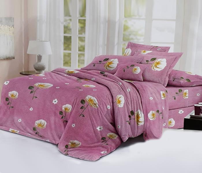 Okko GH-275 Elegant Double Size Quilt with 2 Pillow Cover - Pink - Zoom Image