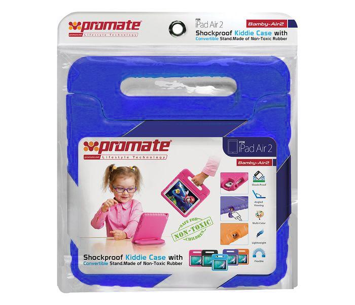 Promate Bamby-Air2 Shockproof Kiddie Case with Convertible Stand for iPad Air2 - Blue - Zoom Image 3