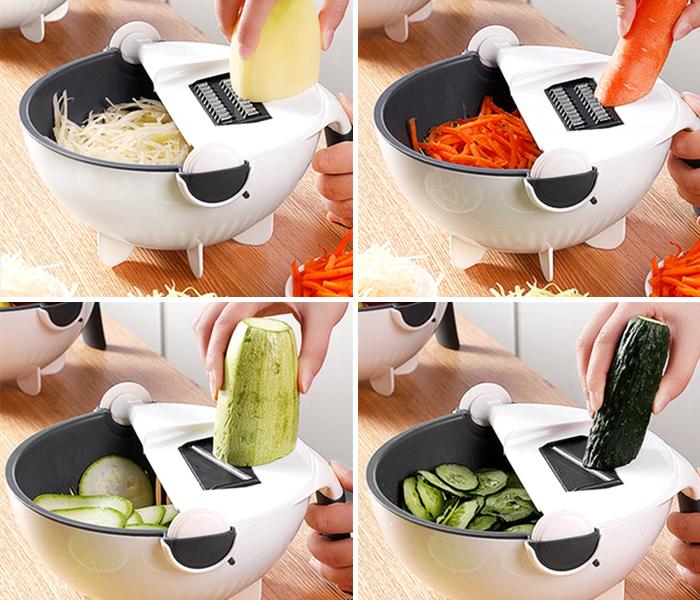 WET BASKET JA168 VEGETABLE CUTTER - White - Zoom Image 3