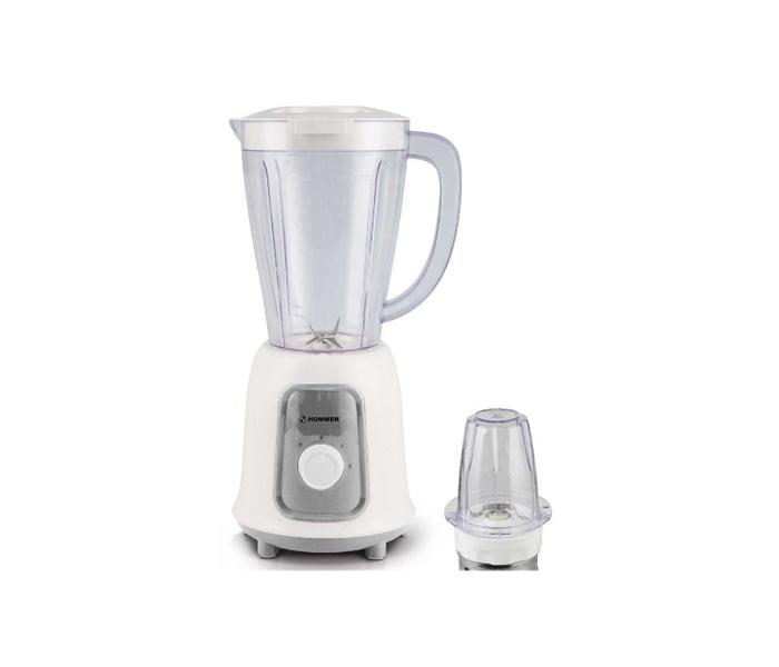 Hommer Blender And Grinder 2 in 1 HSA205-02, 1.5 Liters 400 Watt - White - Zoom Image