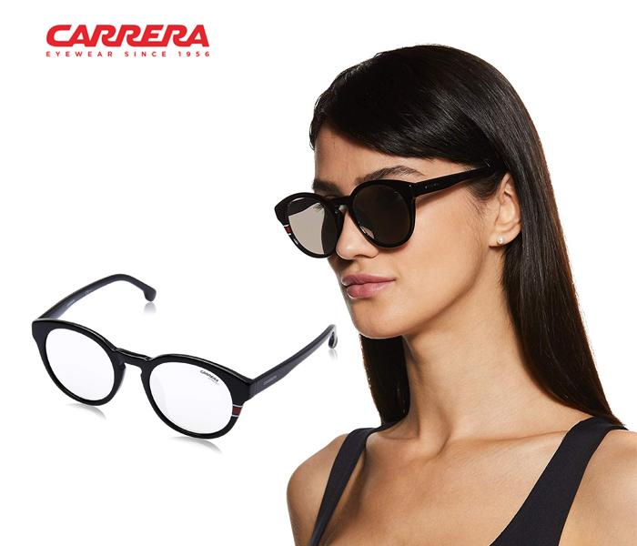 Carrera Gradient Round Sunglasses CARRERA 184/F/S 003 51T4 For Unisex Matte Black With Silver SP Lens - Zoom Image 1