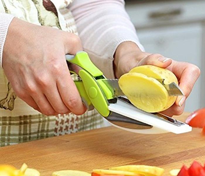 6 in 1 Clever Cutter for Cutting Vegetables Fruits - Green - Zoom Image 3